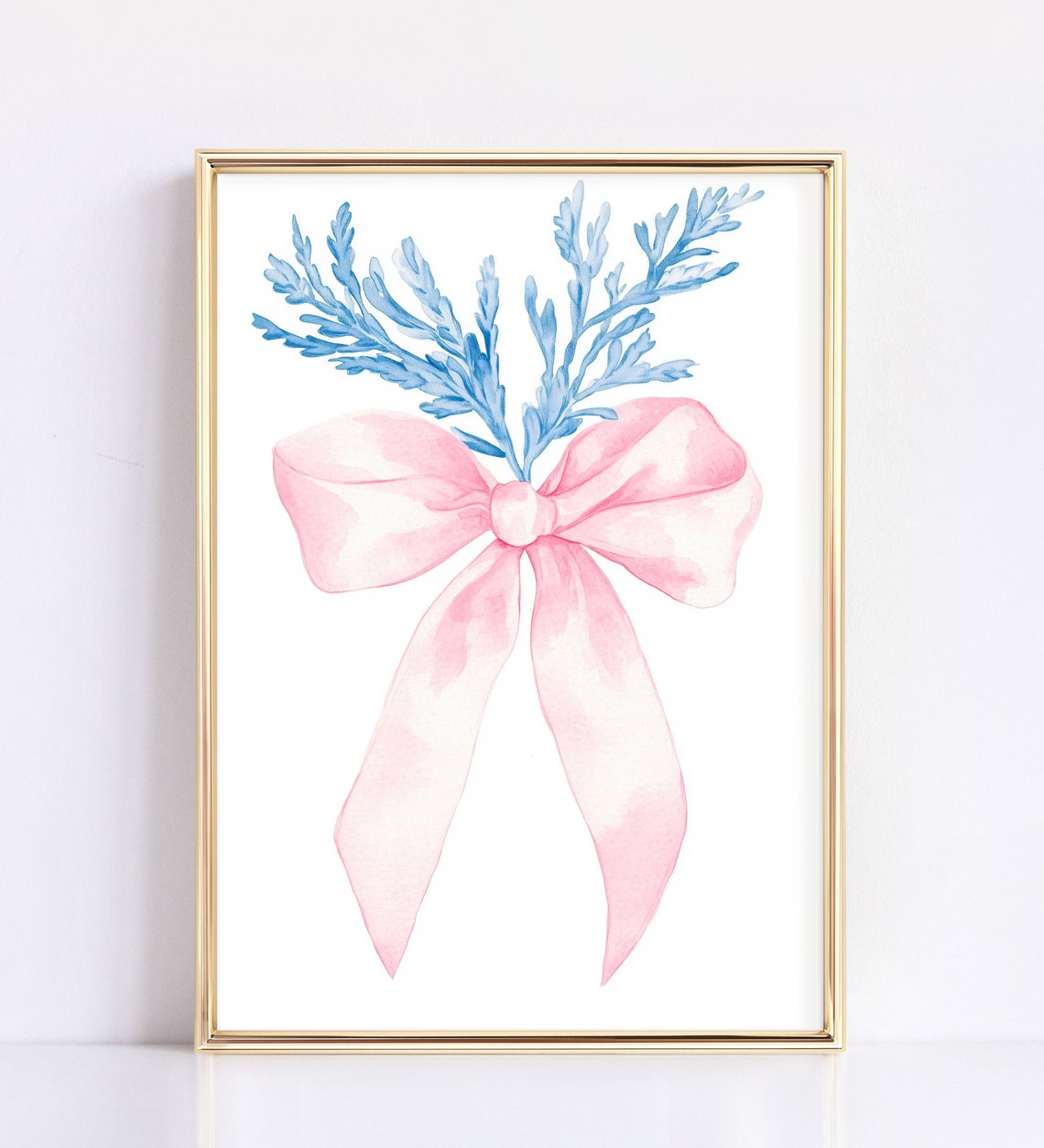 Pink Bow Wall Art Pink Bow Art Toile Print Girls Nursery Wall Art Pink And Blue Print For Girls Blush Girls Room Decor