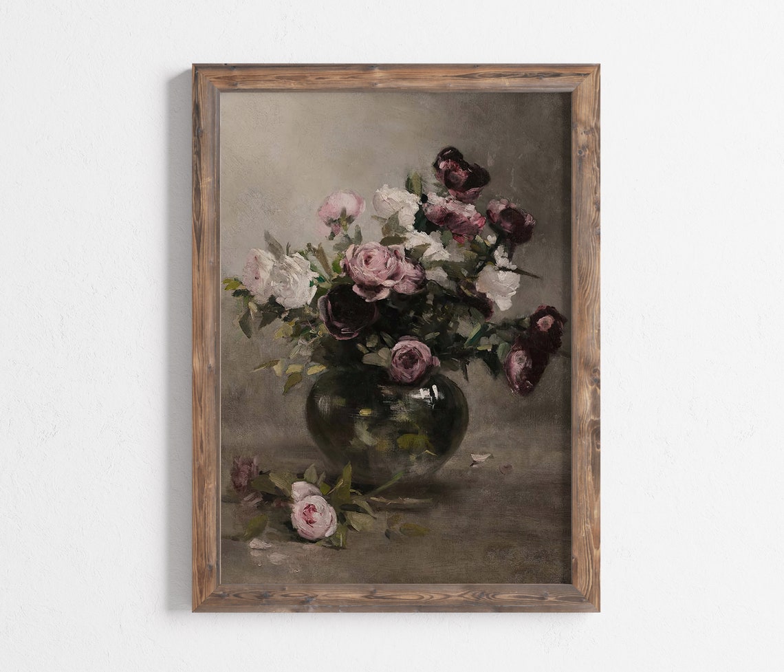 Vintage Flower Print Floral Wall Art Art Vintage Botanical Print French Country Wall Art Antique Flower Painting - Image 3