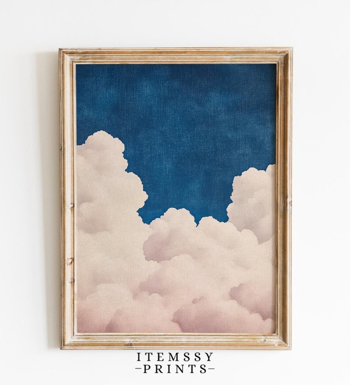 Moody Night Sky Cloud Poster, Bedroom Decor