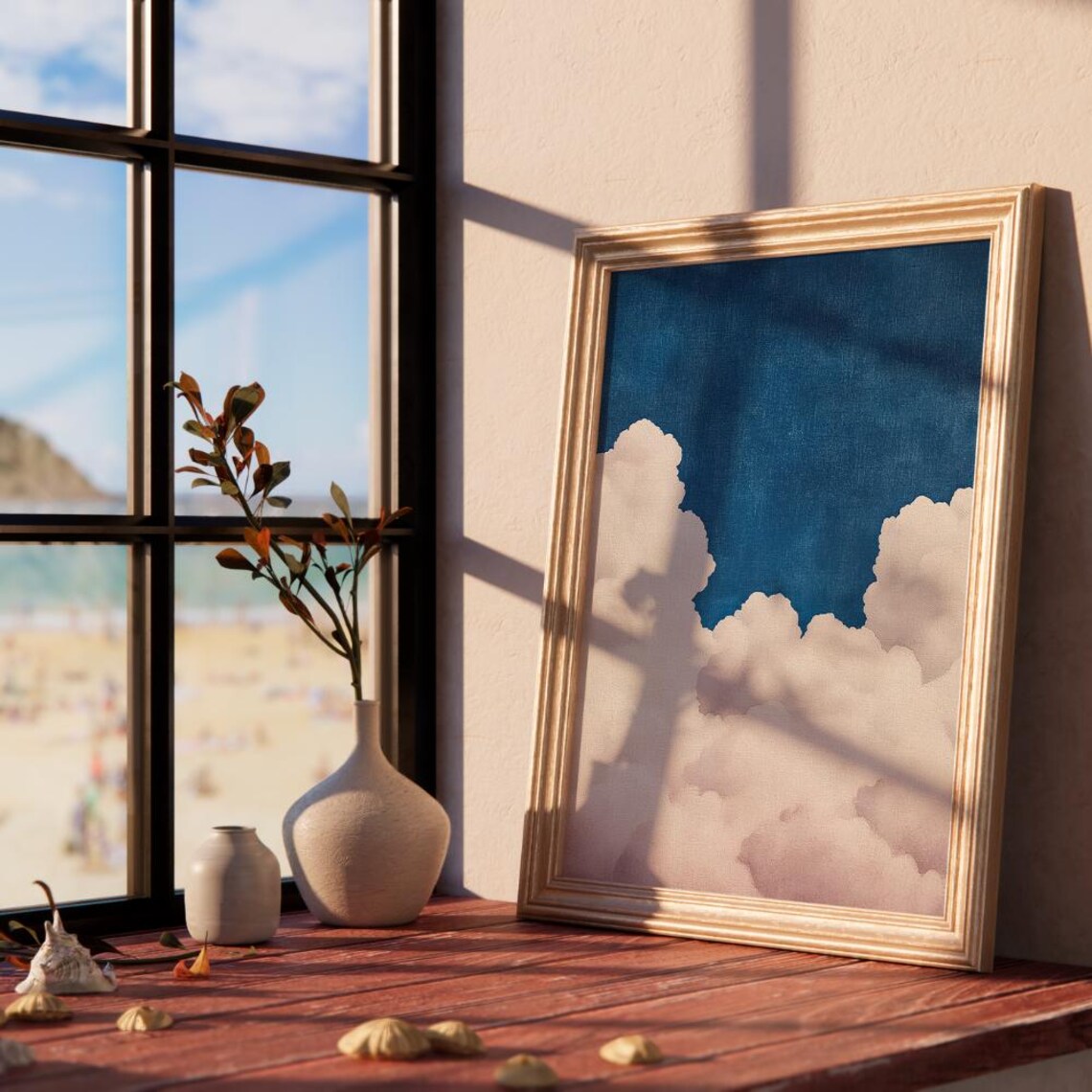 Moody Night Sky Cloud Poster, Bedroom Decor - Image 2
