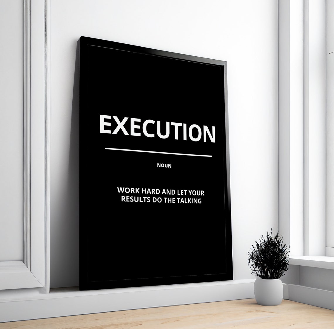 Success Definition Noun Dreams Reality Black Framed Wall Art - Image 3