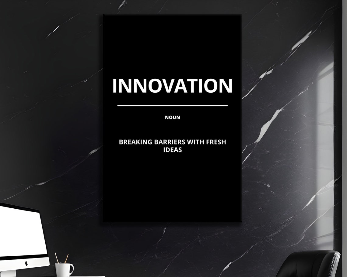 Innovation Bold Black Dictionary Definition Motivational Poster