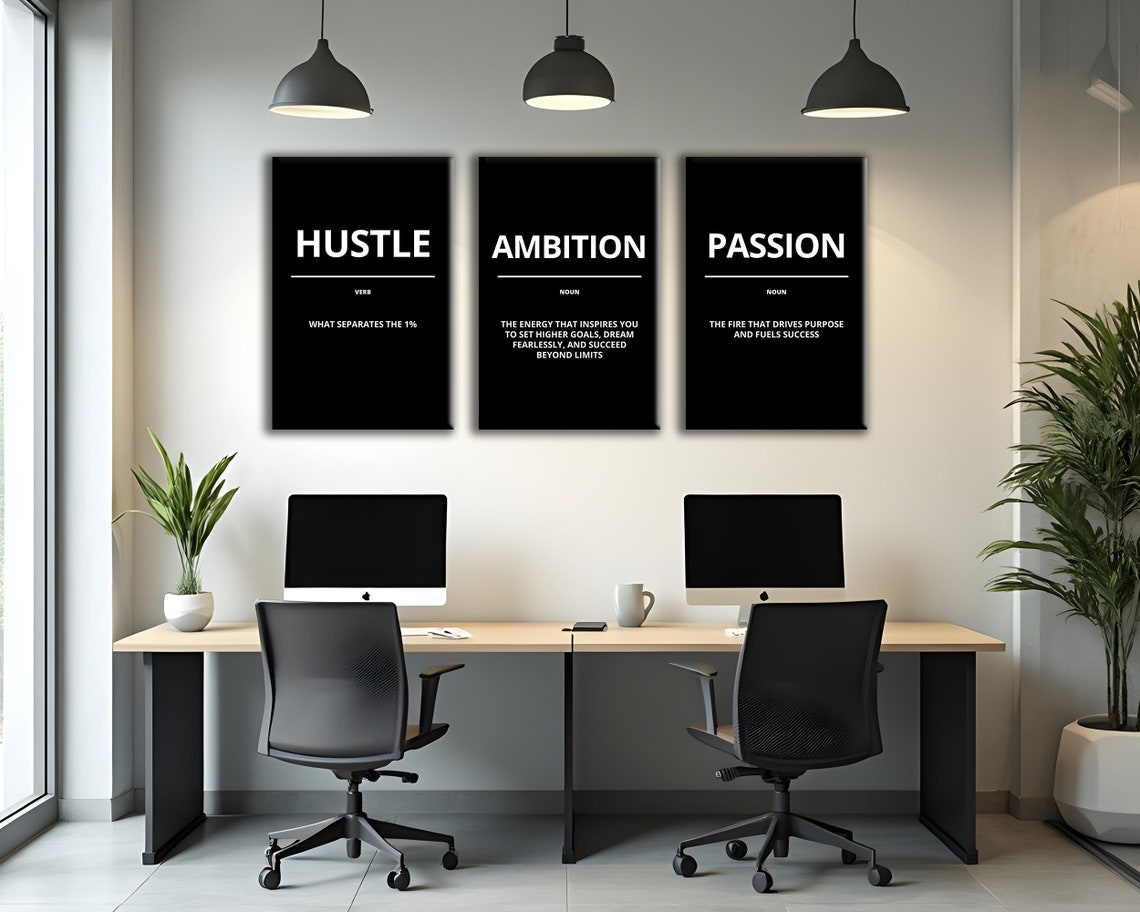 Ambition Definition Noun Higher Goals Dream Fearlessly Black Poster - Image 4
