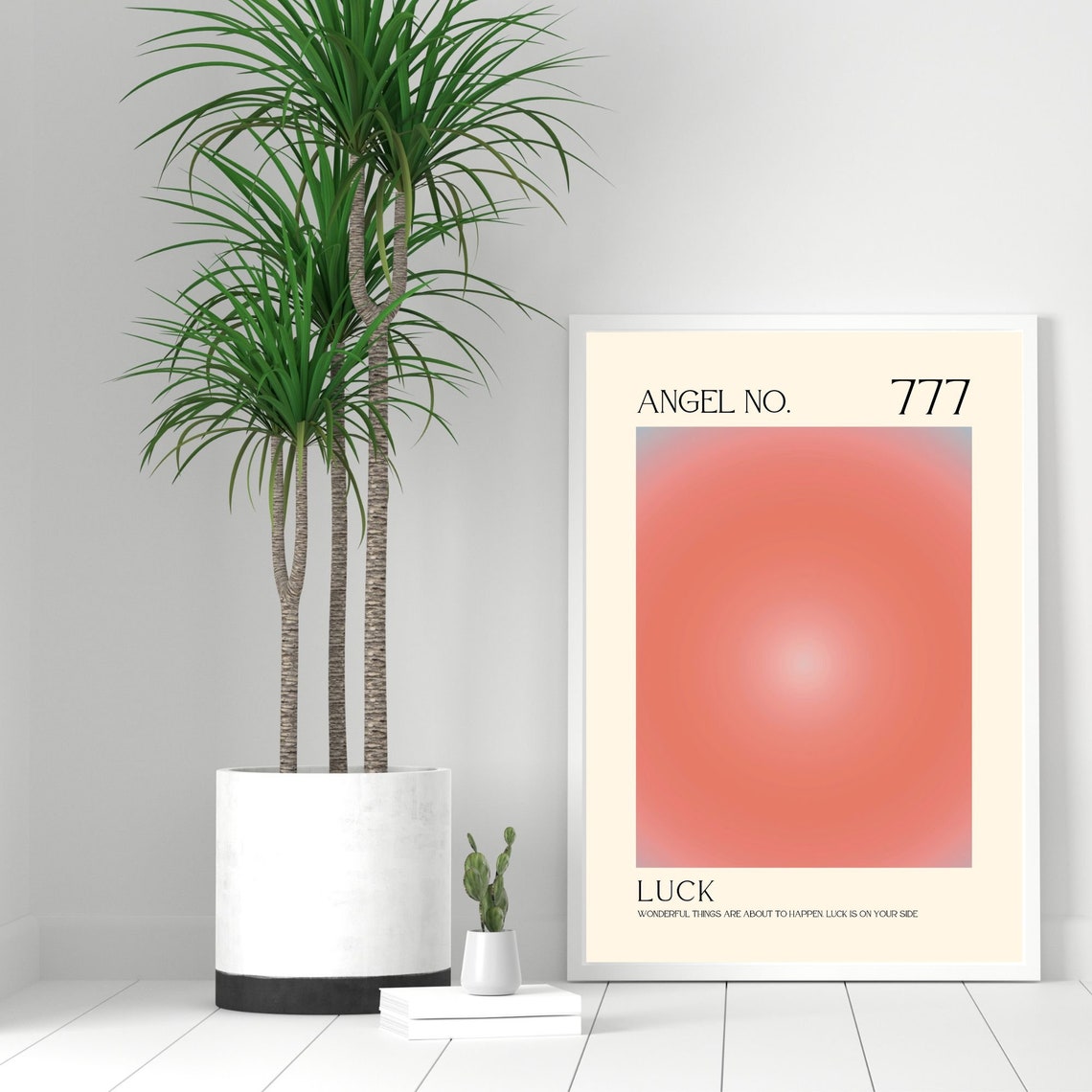 Angel Number 777 Spiritual Aura Poster Colourful Art Print Angel Number Wall Art Energy Wall Art Spiritual Poster - Image 3