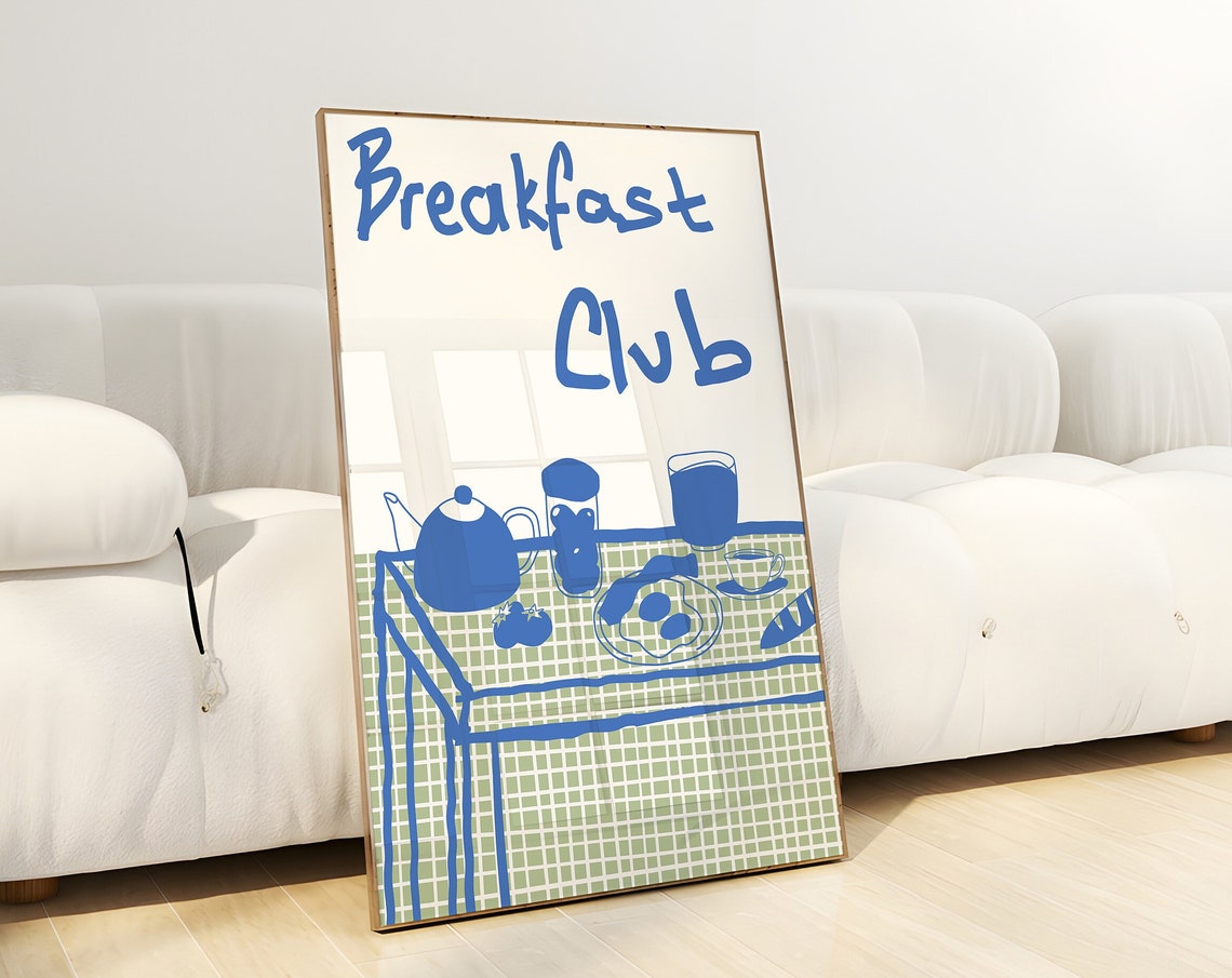 Breakfast Club Blue Marker Script Kitchen Table Scene Poster - Image 3