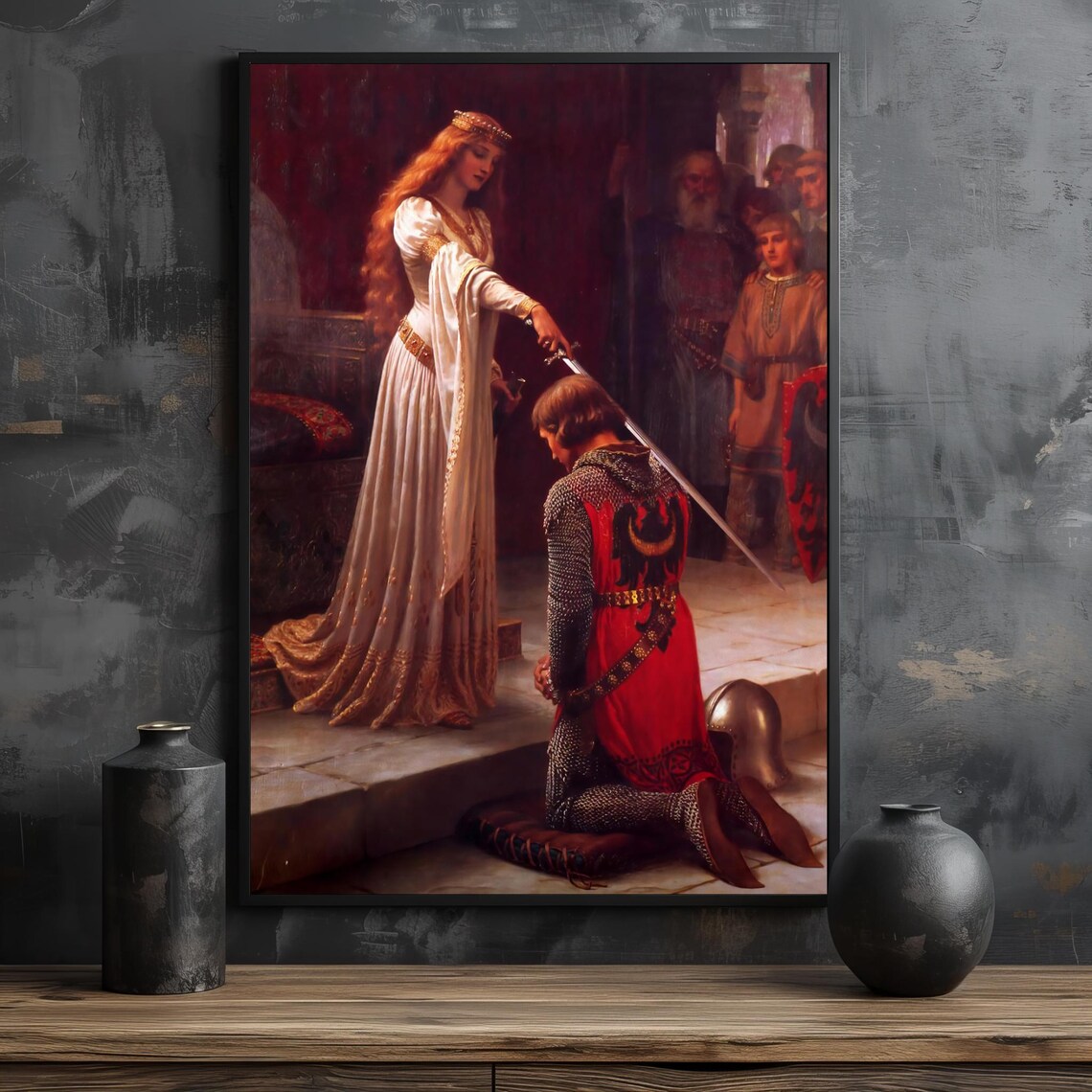 Edmund Blair Leighton The Accolade Knighting Scene Art Poster - Image 2
