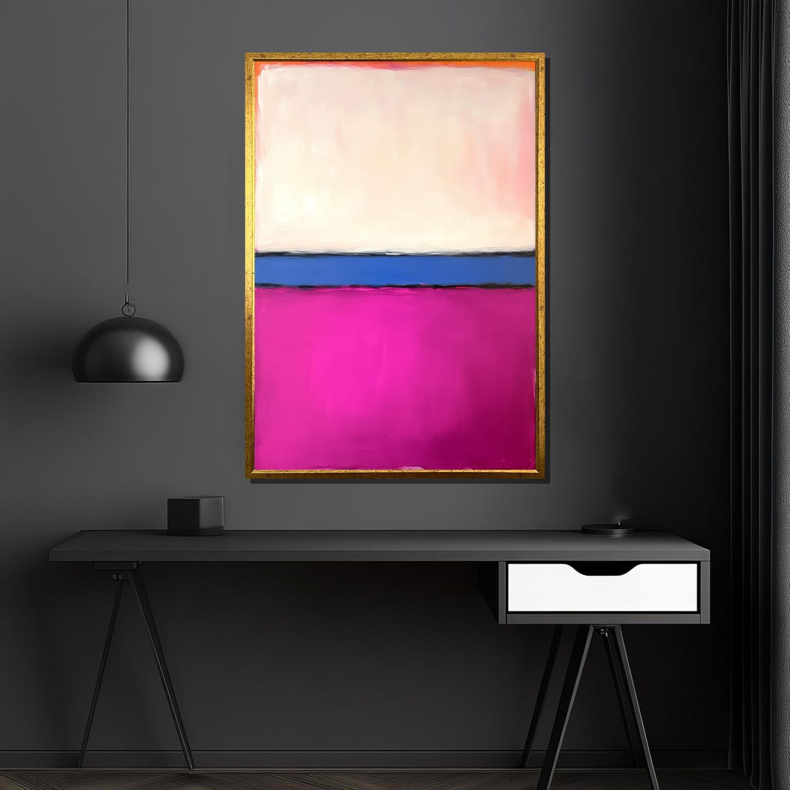 Mark Rothko Color Block Painting Pink And Blue Abstract Art Modern Bold Wall Decor Large Artwork For Gift - Image 4
