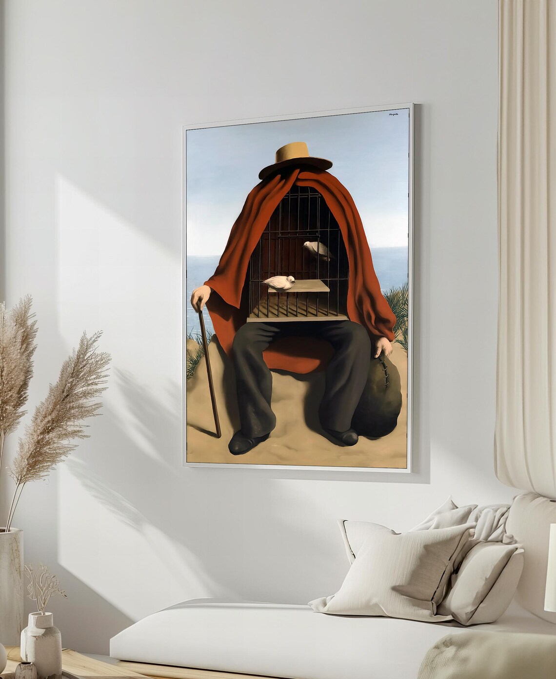 Rene Magritte The Therapist Birdcage Doves Surrealist Poster