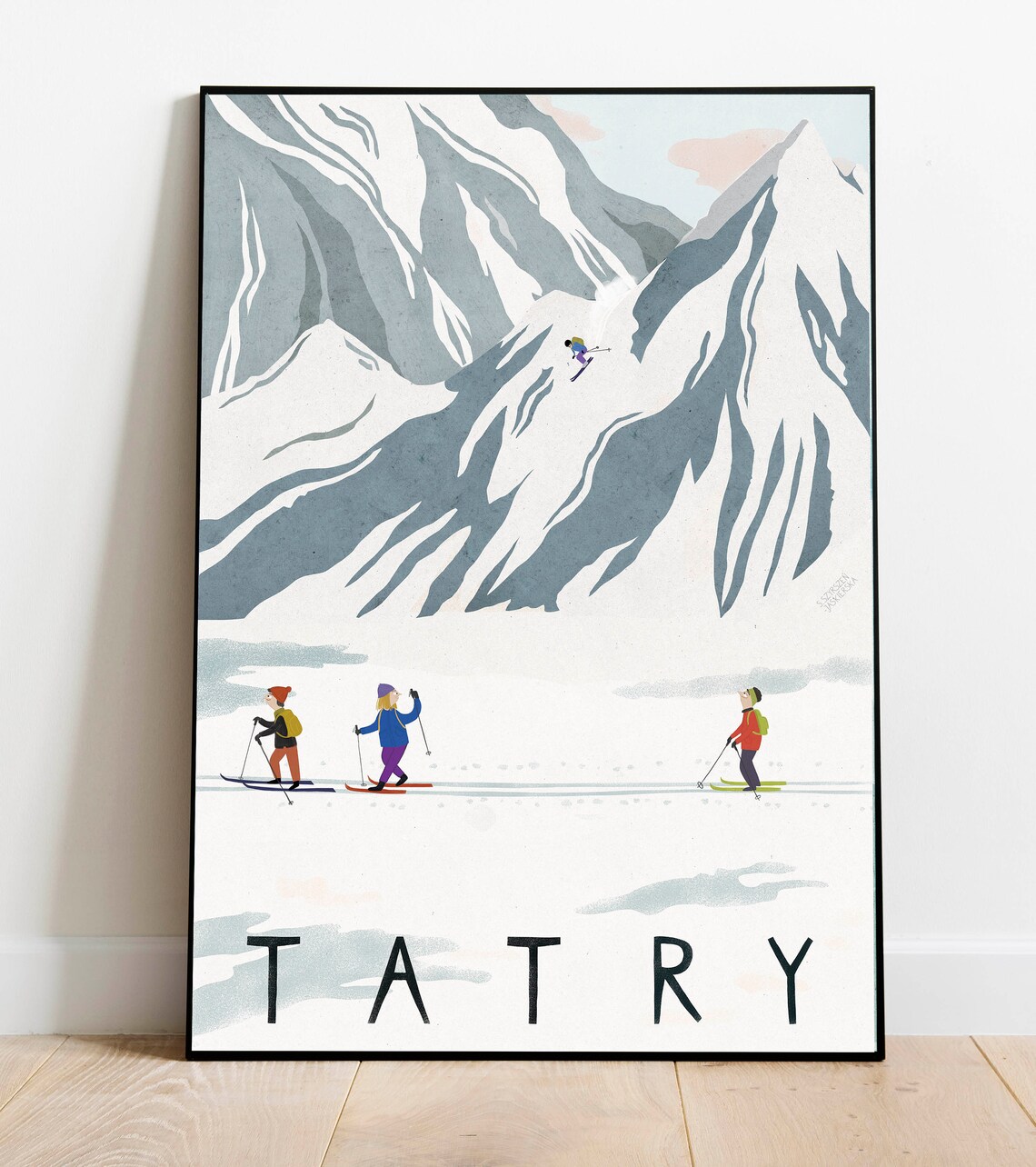 Tatry Winter Ski Touring Snowy Peaks Nordic Adventure Travel Poster
