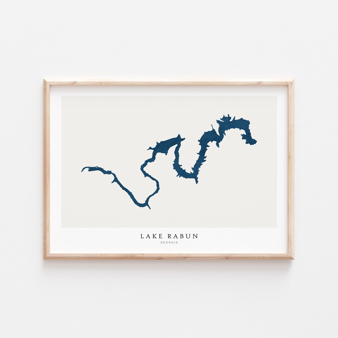 Lake Rabun Print Poster Art Wall Map House Gift Georgia