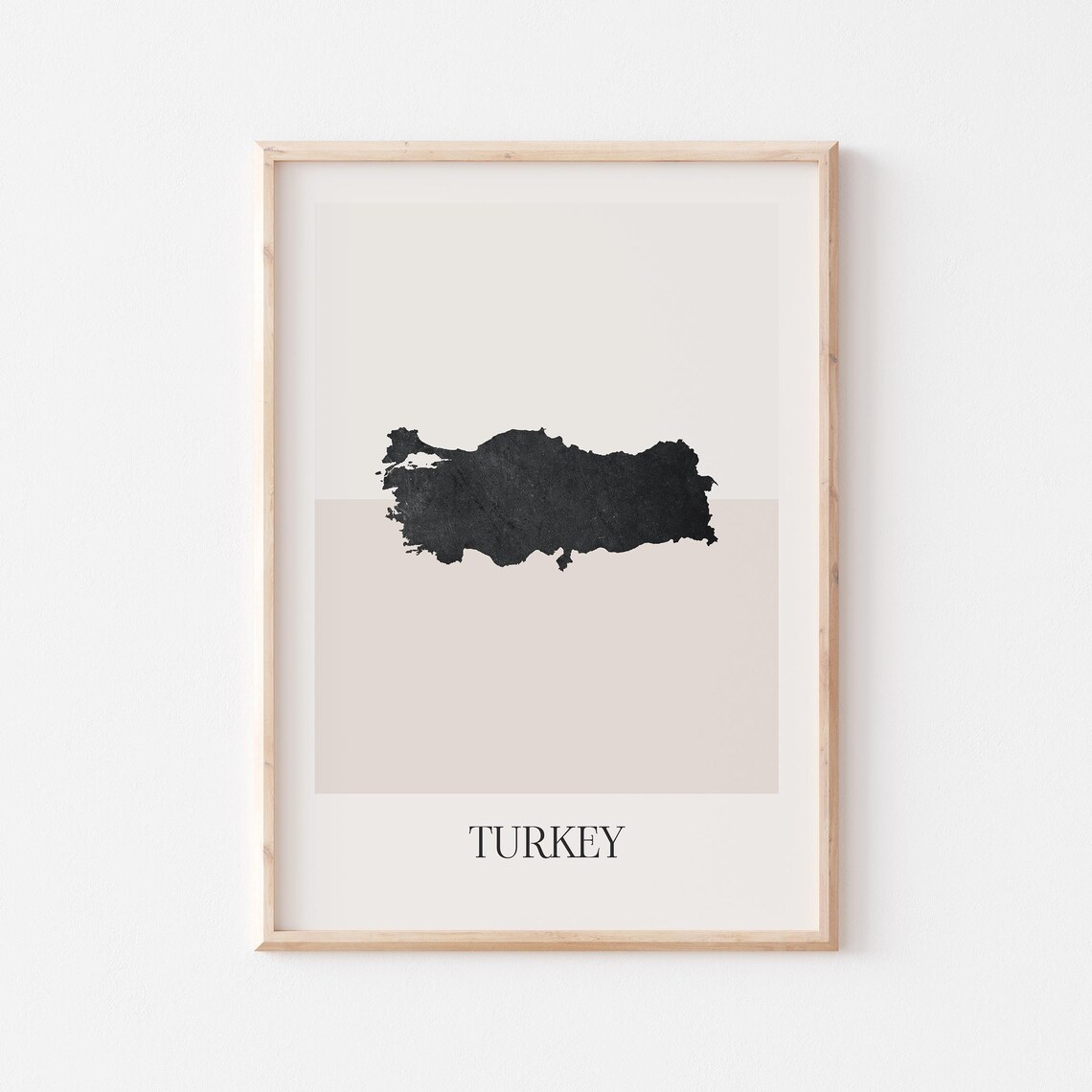 Turkey Map Poster Print Minimalist Boho Wall Art Decor For Home Or Gift