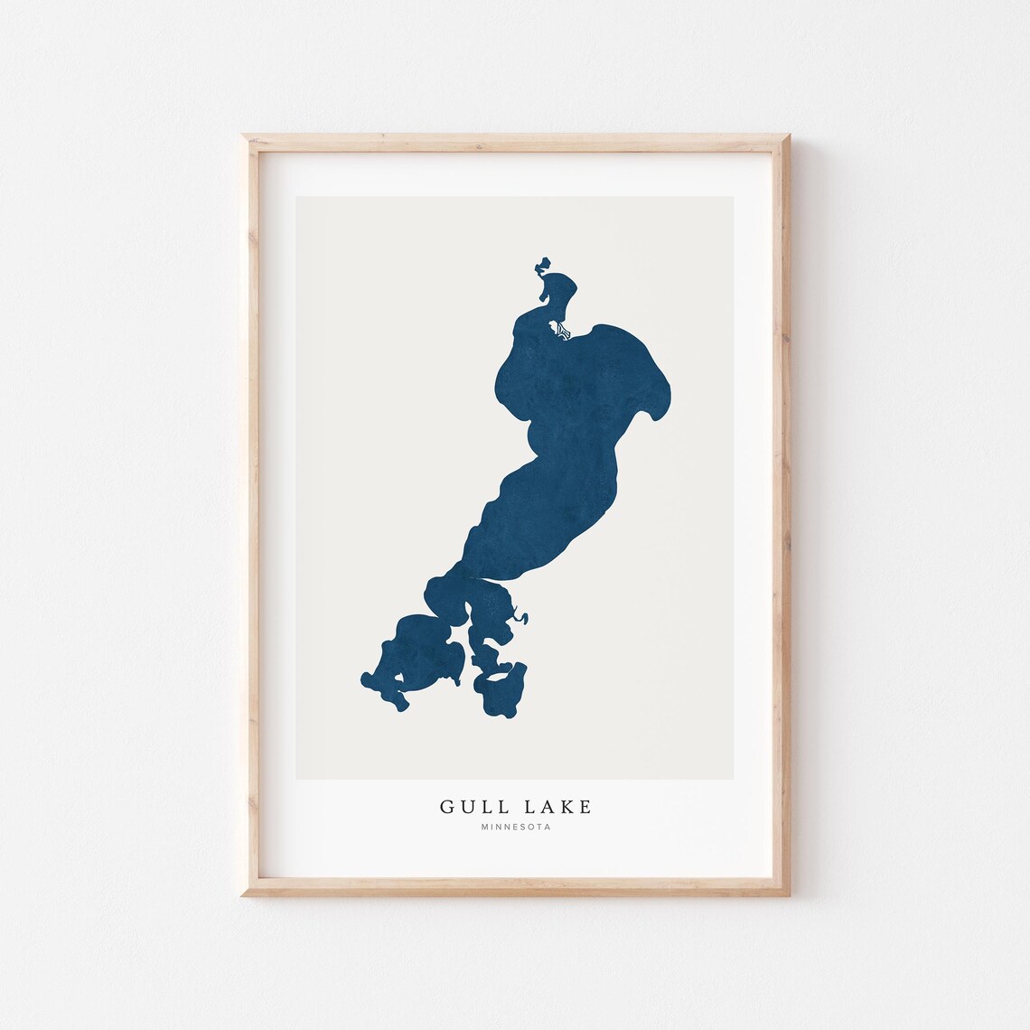 Gull Lake Map Poster, Minnesota Art Print