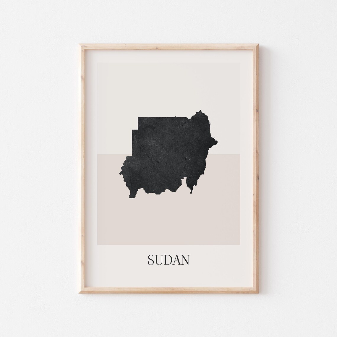 Sudan Map Poster Print Minimalist Boho Wall Art Decor For Home Or Gift