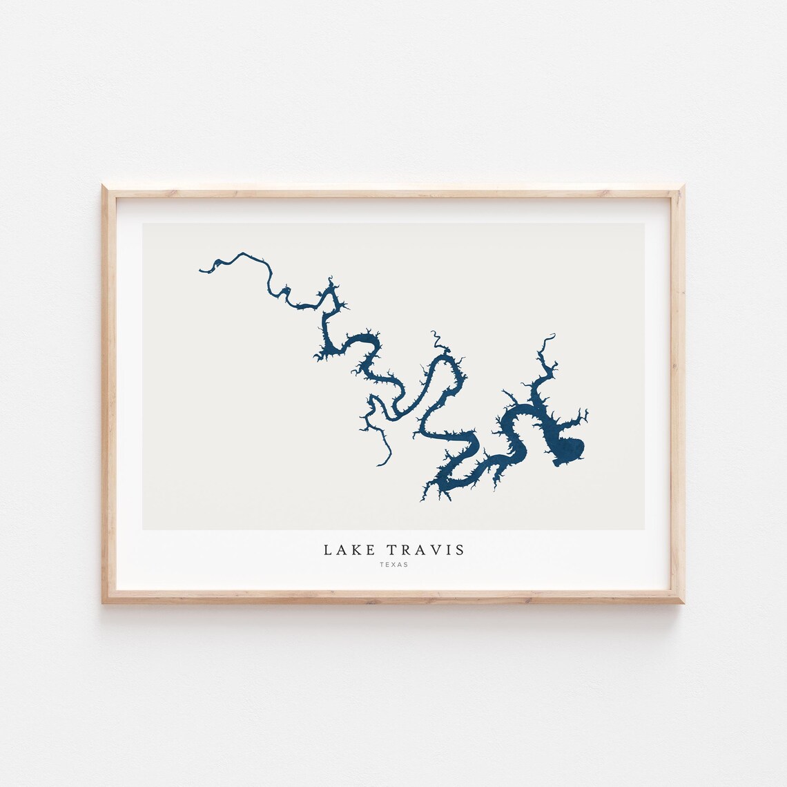 Lake Travis Map Poster, Texas Wall Art Print