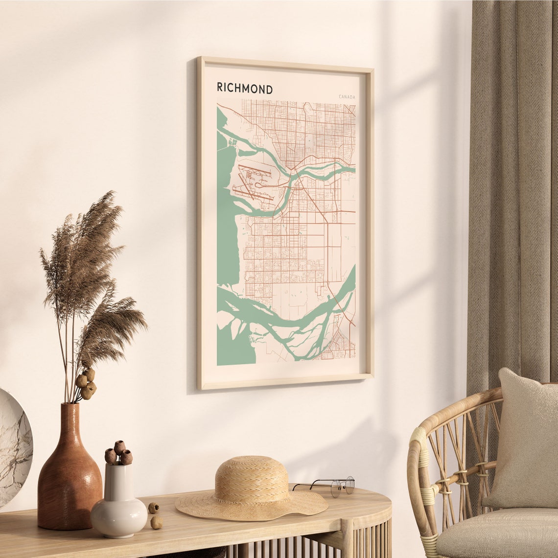 Richmond Canada Minimalist City Street Map Art Poster Home Decor - Image 3
