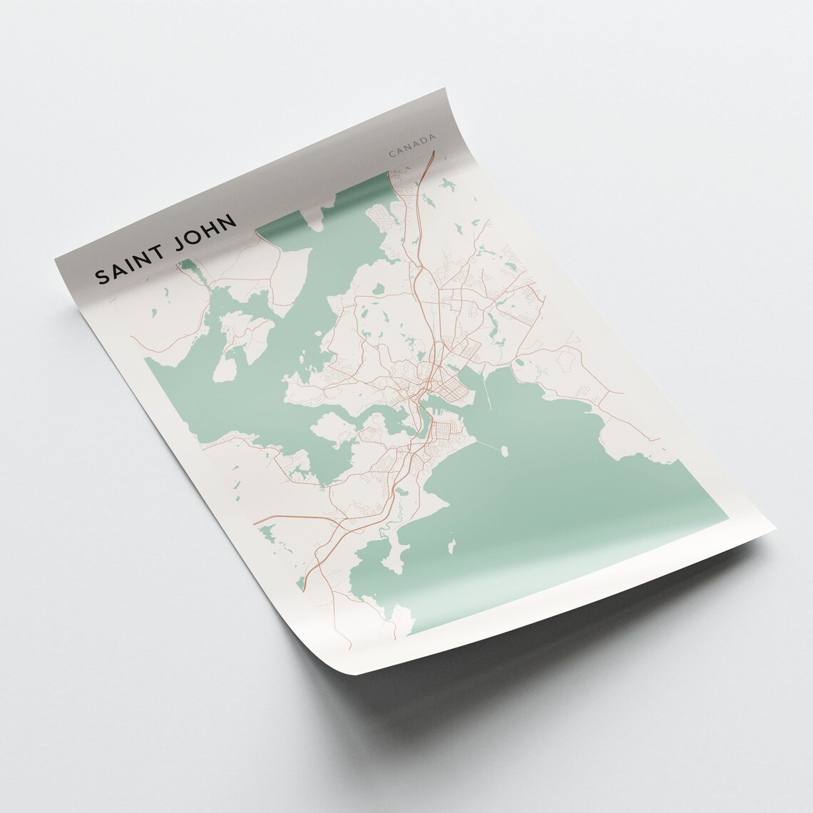 Saint John Map Poster, Saint John Canada Travel Poster - Image 2