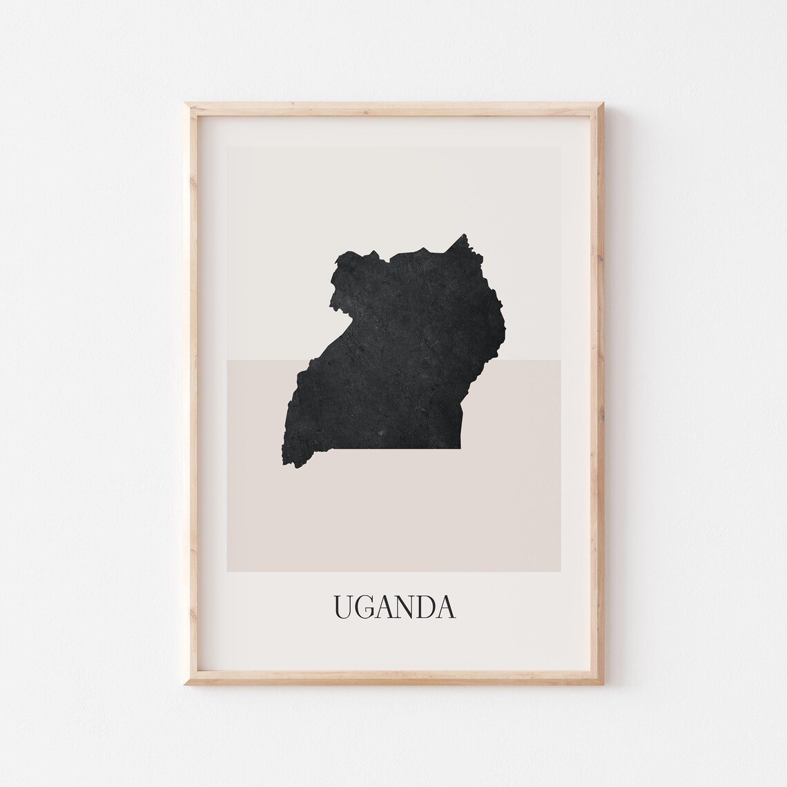 Uganda Map Poster Print Minimalist Boho Wall Art Decor For Home Or Gift
