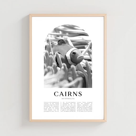 Cairns Travel Poster Print Wall Art Australia City Gift Decor Cn39m