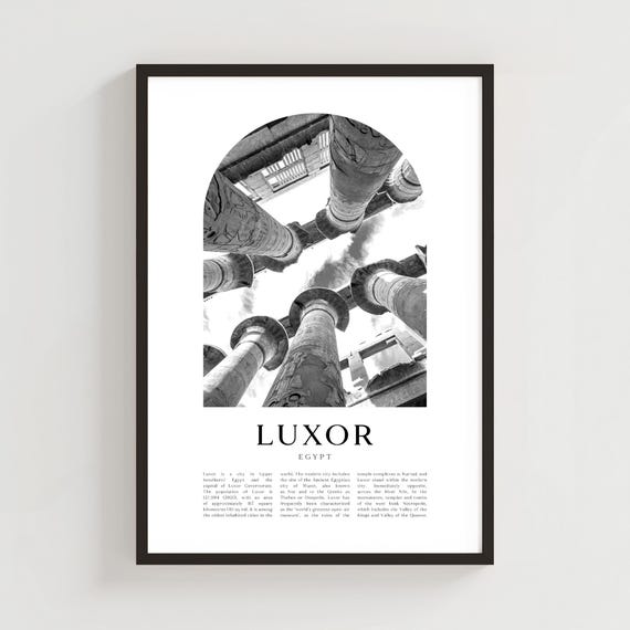 Luxor Travel Poster Print Wall Art Egypt City Gift Decor Af133m