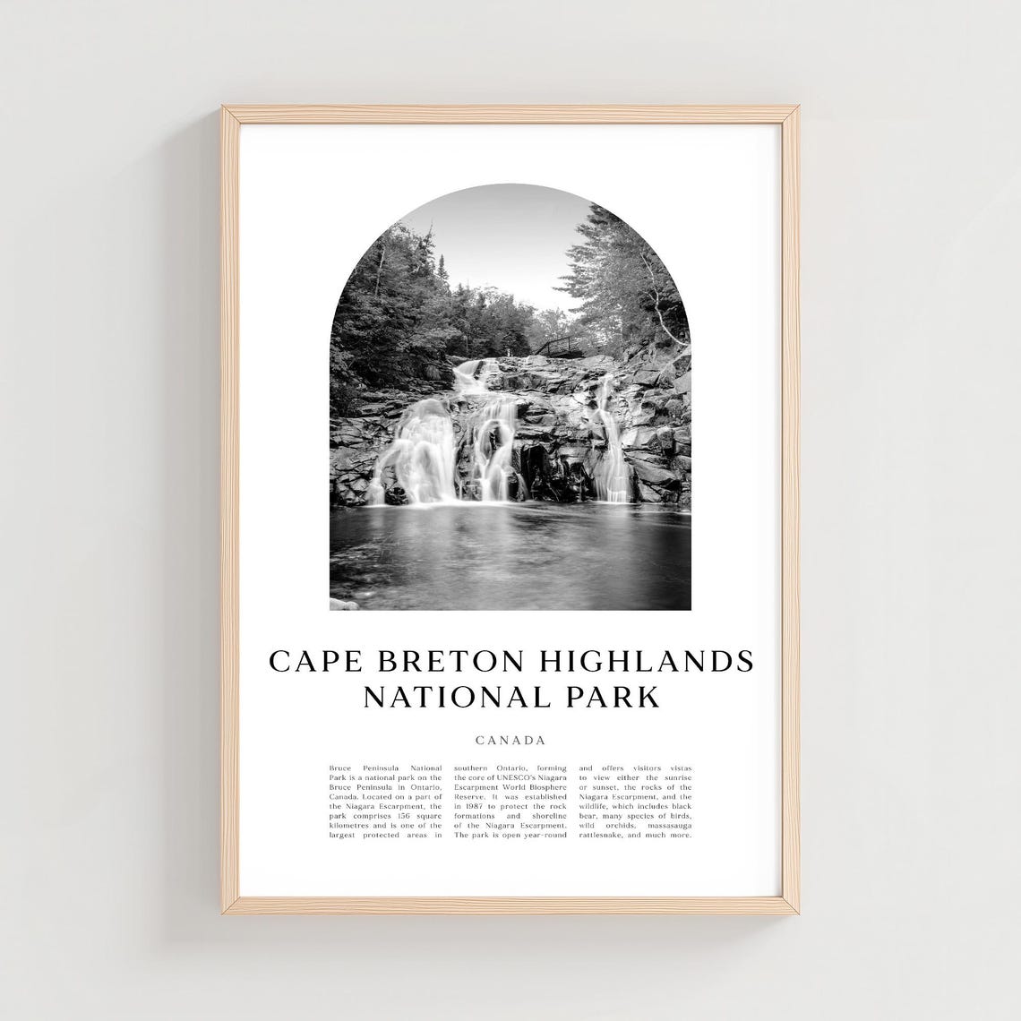 Cape Breton Highlands National Park Canada Waterfall Photo Poster
