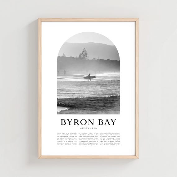Byron Bay Travel Poster Print Wall Art Australia City Gift Decor Cn46m