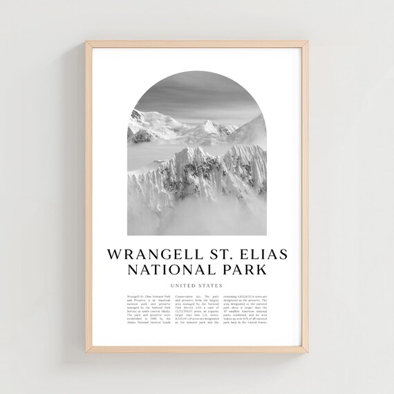 Wrangell St Elias National Park Snowy Alaska Peaks Photo Poster
