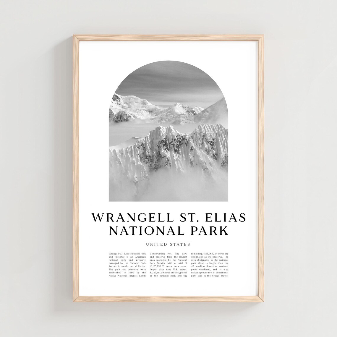 Wrangell St Elias National Park Snowy Alaska Peaks Photo Poster