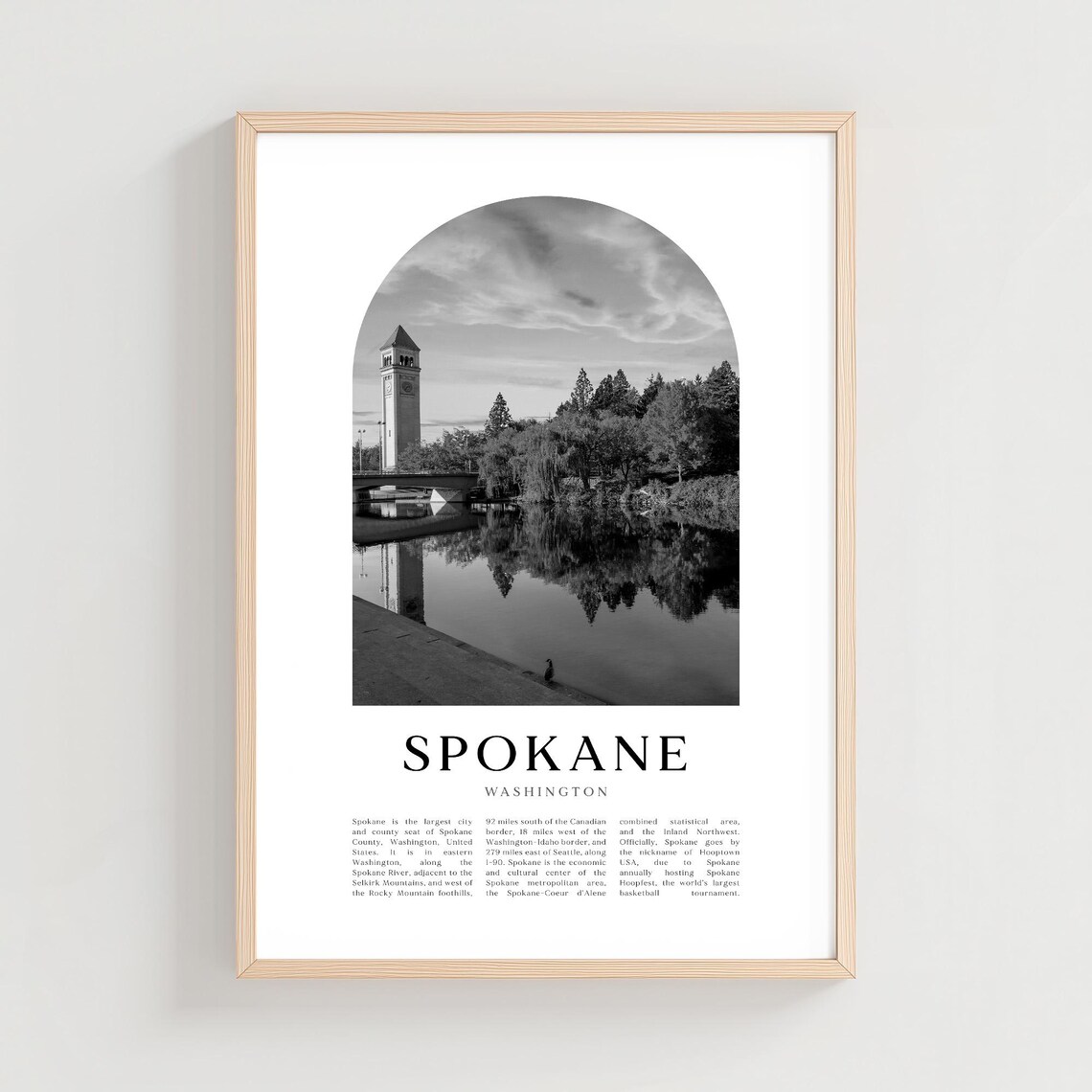 Spokane Travel Poster, Washington City Art Print