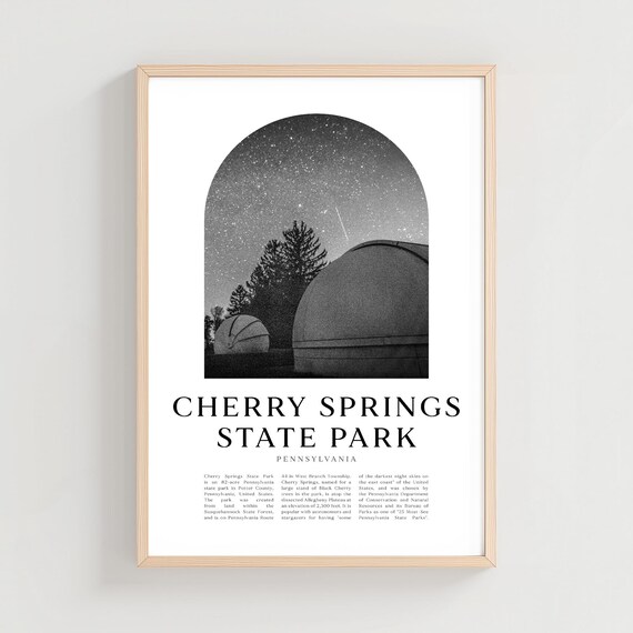 Cherry Springs State Park Night Sky Stargazing Vintage Art Poster