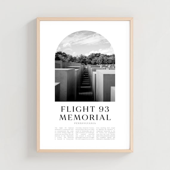 Flight 93 Memorial Pennsylvania Black White Tribute Photo Poster