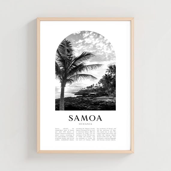 Samoa Travel Poster Print Wall Art Oceania City Gift Decor Cn25m