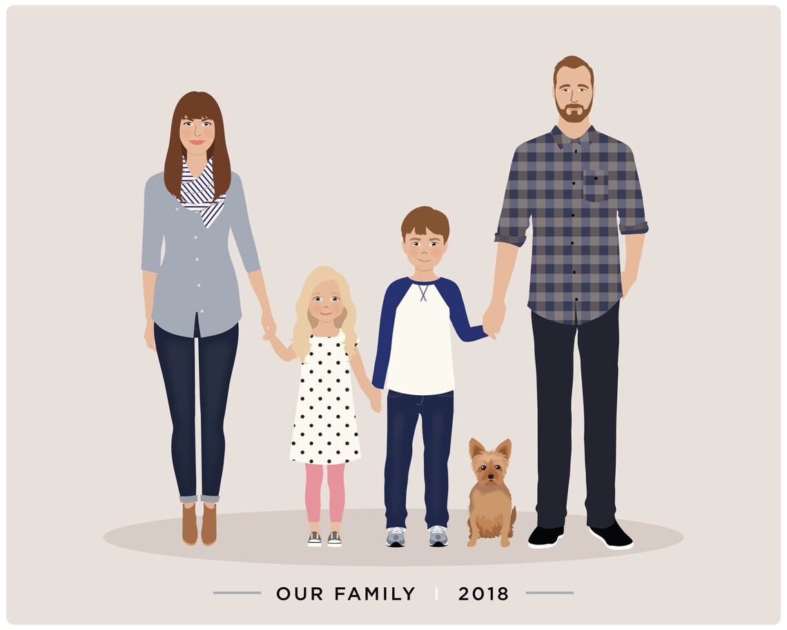 Family Portrait Add On Person - Personalised - Image 2