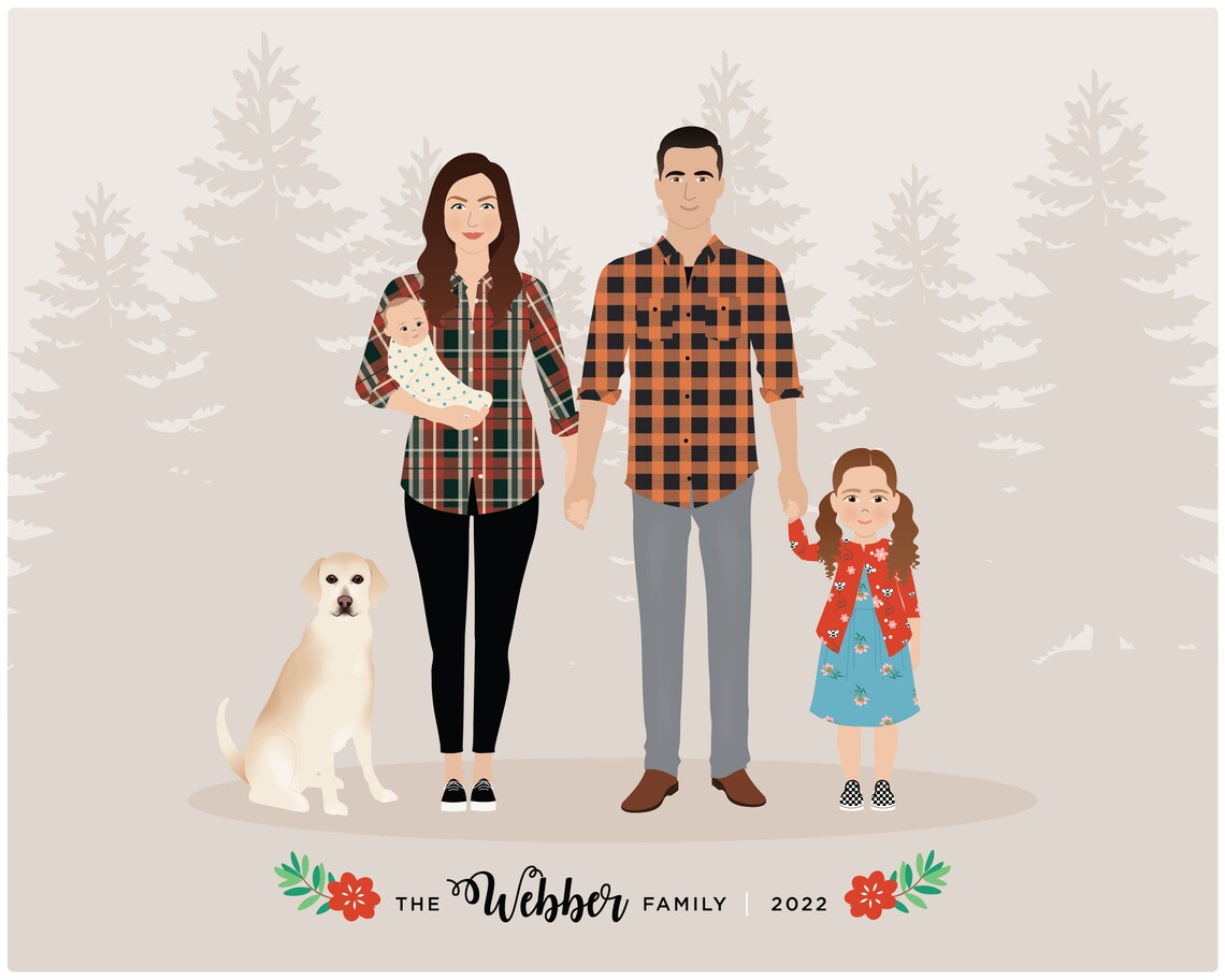 Family Illustration - Add Person Art Print - Image 4