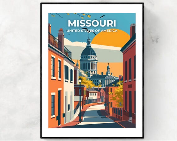 Missouri Print College Dorm Print Memorial Stadium Print College Football Print Gift Dorm Decor