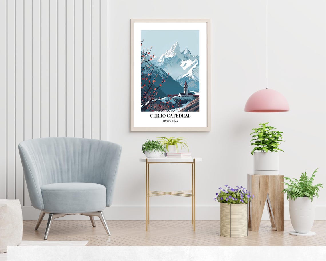 Cerro Catedral Argentina Travel Print Wall Art Cerro Catedral Argentina City Print Cerro Catedral Argentina Travel Gift Travel Gift - Image 2