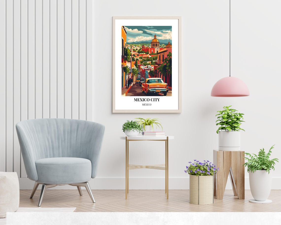 Mexico City Travel Print Wall Art Mexico City Mexico City Print Mexico City Travel Gift Mexico City City Poster - Image 2