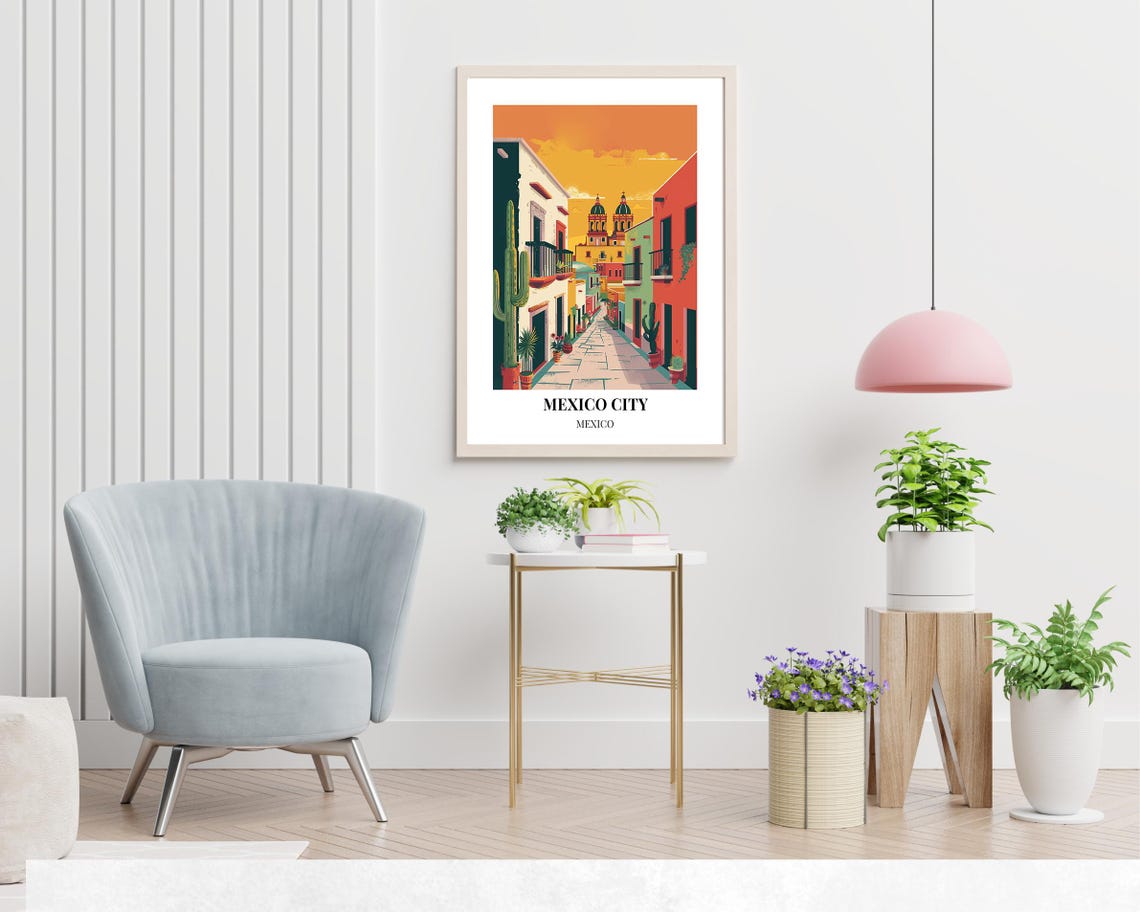 Mexico City Travel Print Wall Art Mexico City Mexico City Print Mexico City Travel Gift Mexico City City Poster - Image 2