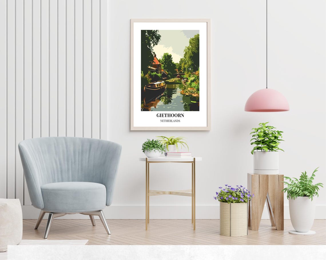 Venice Of The Netherlands Travel Print Wall Art Giethoorn Netherlands City Print Venice Of The Netherlands Travel Gift - Image 2