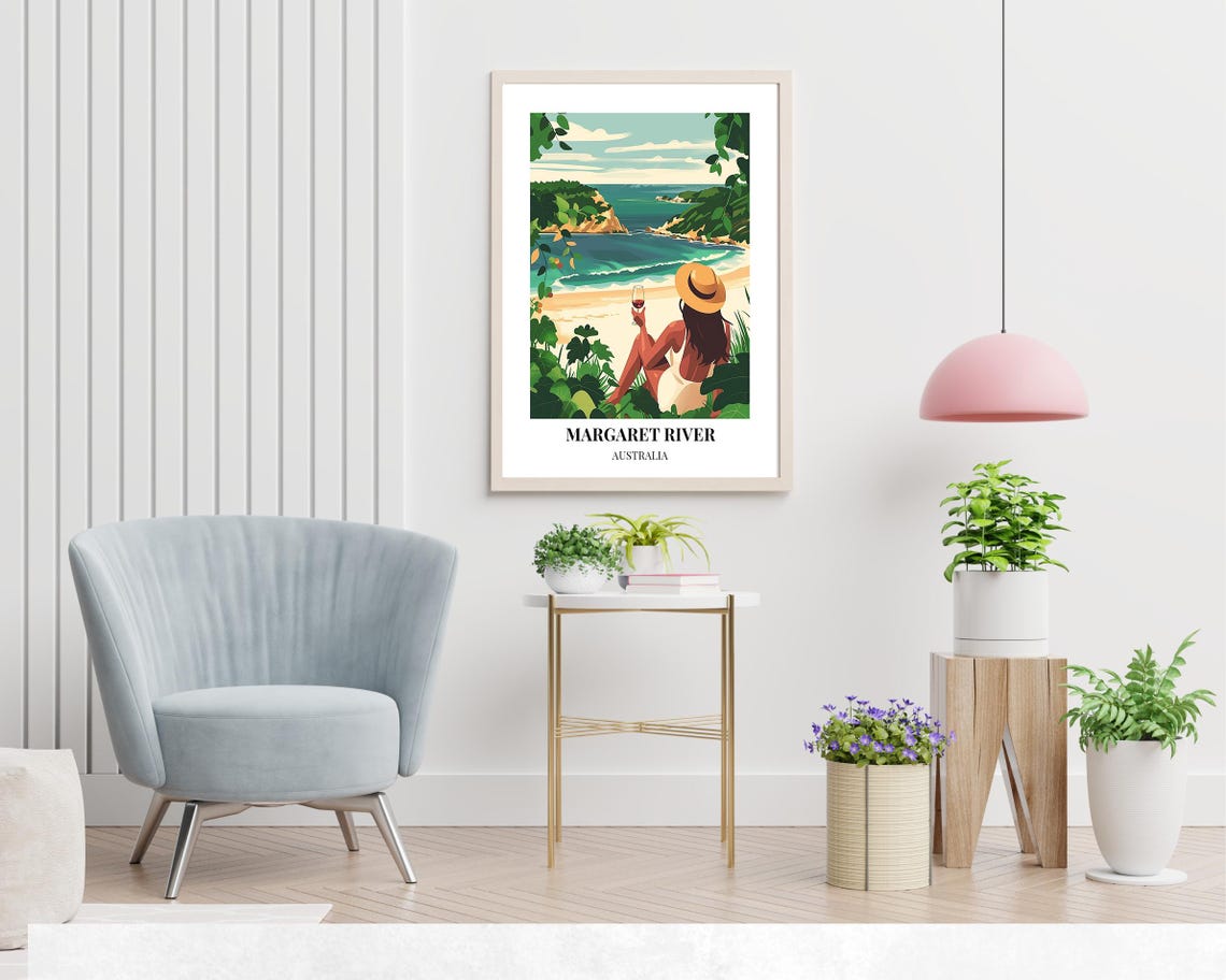Margaret River Wine Region Travel Print Wall Art Margaret River Australia City Print Margaret River Wine Region Travel Gift Travel Gift - Image 2