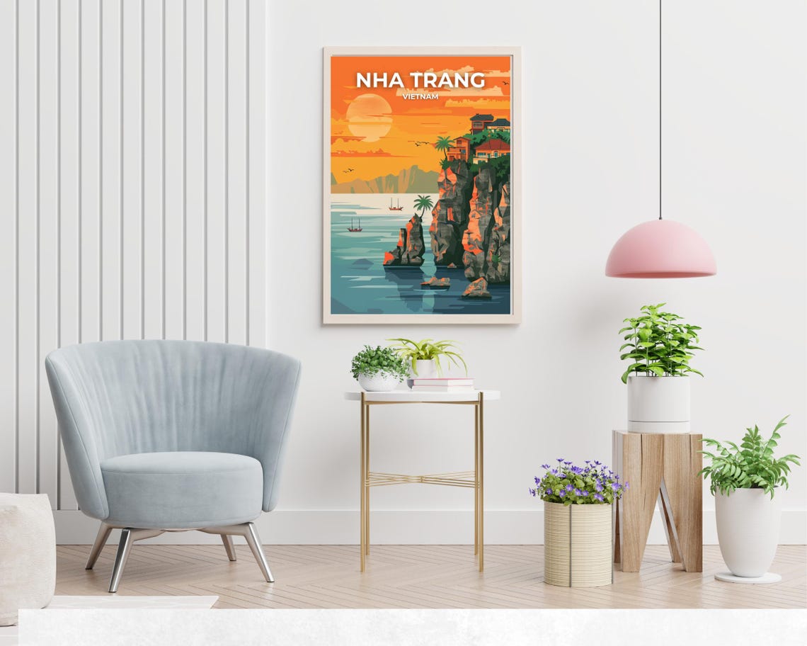 Vinpearl Land Travel Print Wall Art Nha Trang Vietnam City Print Vinpearl Land Travel Gift Vinpearl Land Poster - Image 2