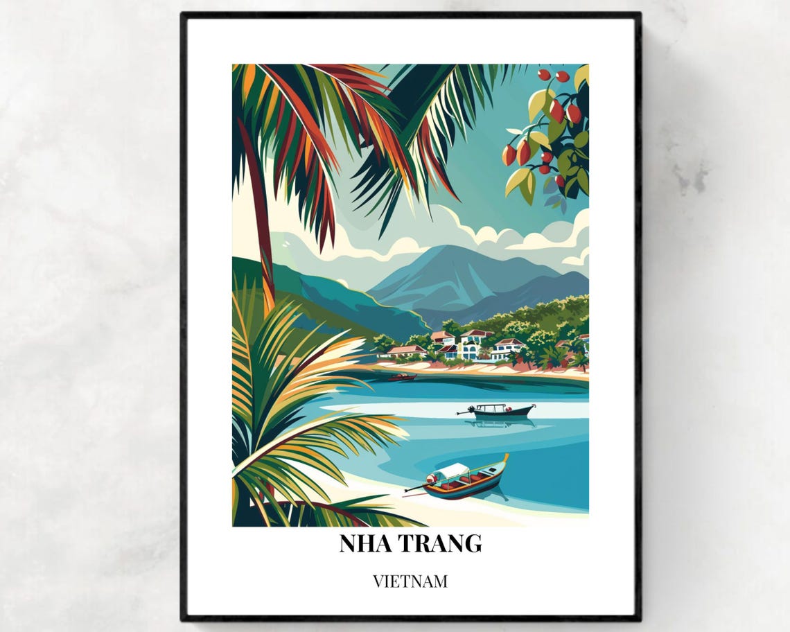 Vinpearl Land Travel Print Wall Art Nha Trang Vietnam City Print Vinpearl Land Travel Gift Vinpearl Land Poster