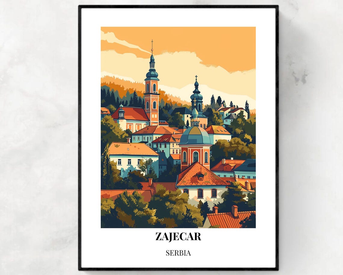 Zajecar Serbi Travel Print Wall Art Zajear Serbia City Print Felix Romuliana Travel Gift Felix Romuliana Poster