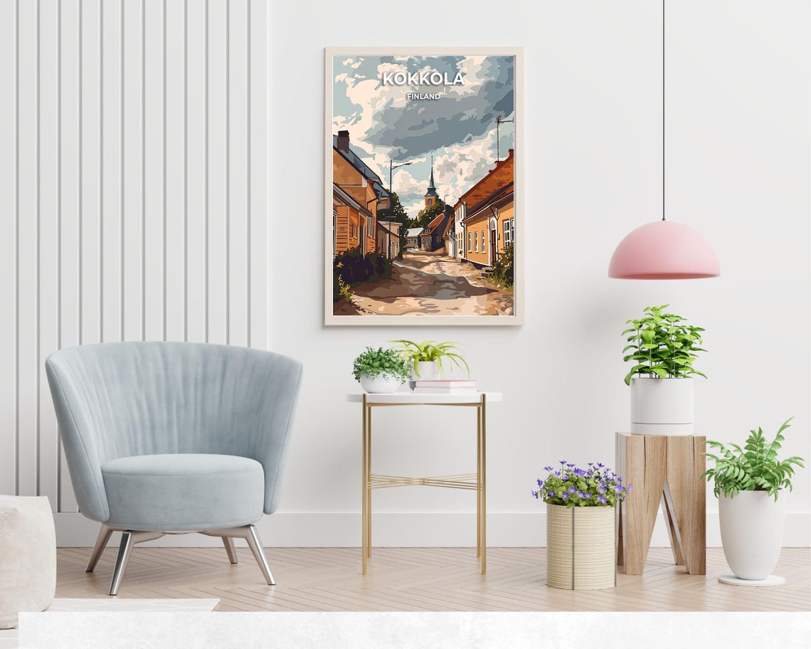 Neristan Old Town Travel Print Wall Art Kokkola Finland City Print Neristan Old Town Travel Gift Neristan Old Town Poster Travel Gift - Image 2