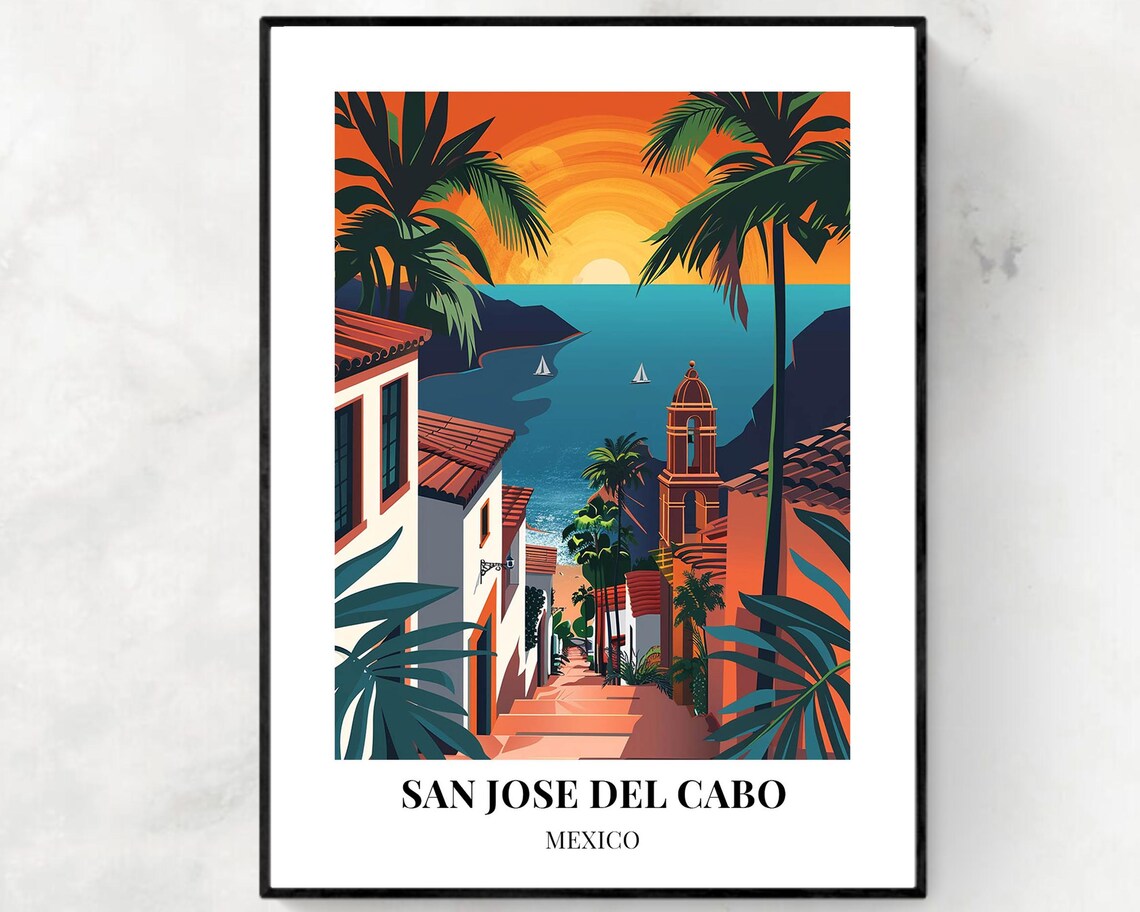 San Jose Del Cabo Travel Poster, Mexico City View