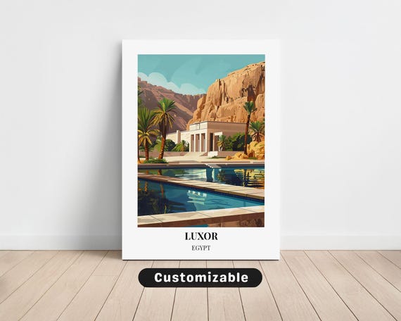 Luxor Egypt Travel Canvas Poster Custom Wall Art