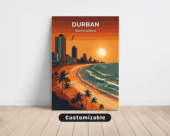 Durban South Africa Travel Canvas Poster Custom Wall Art