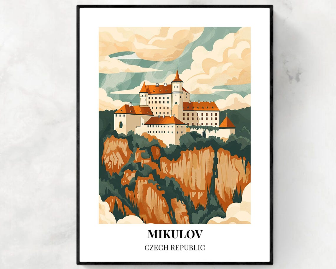 Mikulov Castle Travel Print Wall Art Mikulov Czech Republic City Print Mikulov Castle Travel Gift Mikulov Castle Poster Travel Gift