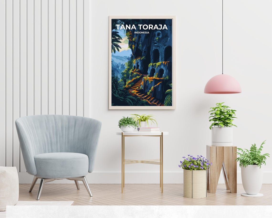 Londa Burial Caves Travel Print Wall Art Tana Toraja Indonesia City Print Londa Burial Caves Travel Gift Londa Burial Caves Poster - Image 2