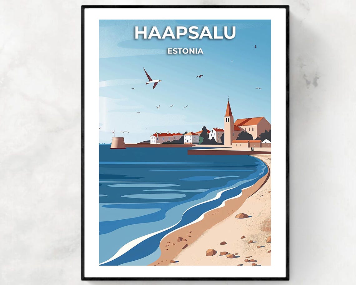 Haapsalu Travel Print Wall Art Haapsalu Estonia City Print Haapsalu Travel Gift Haapsalu City Poster Travel Gift