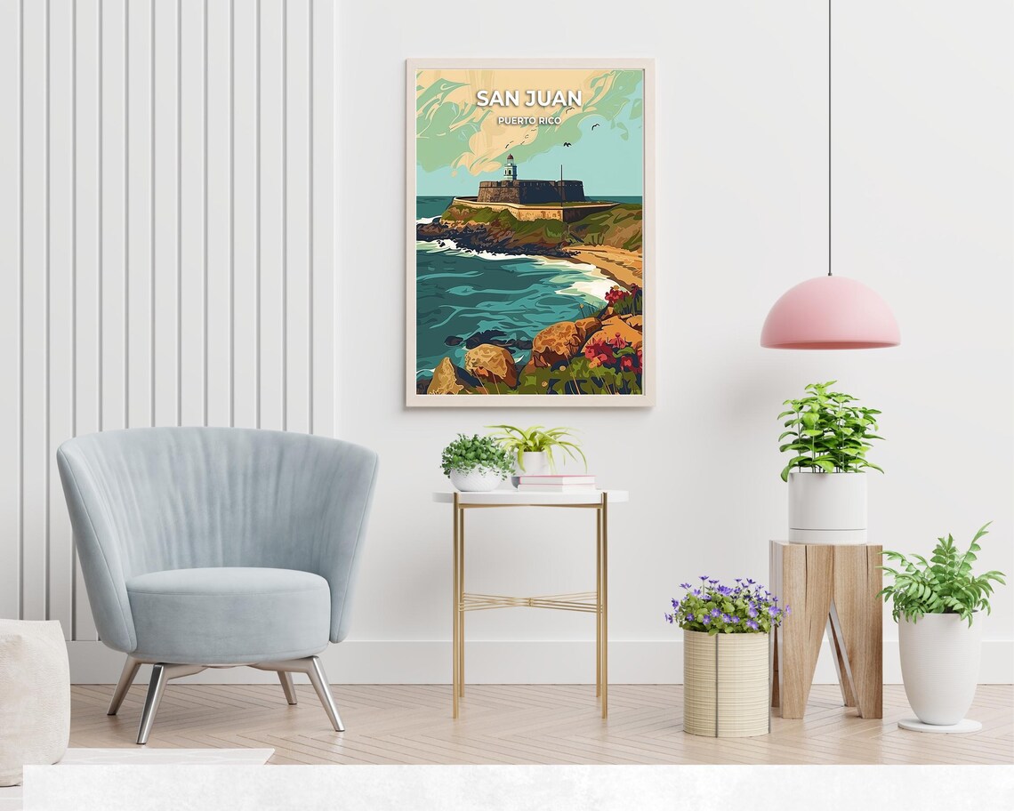 San Juan Puerto Rico Historic El Morro Fortress On Coast Poster - Image 2